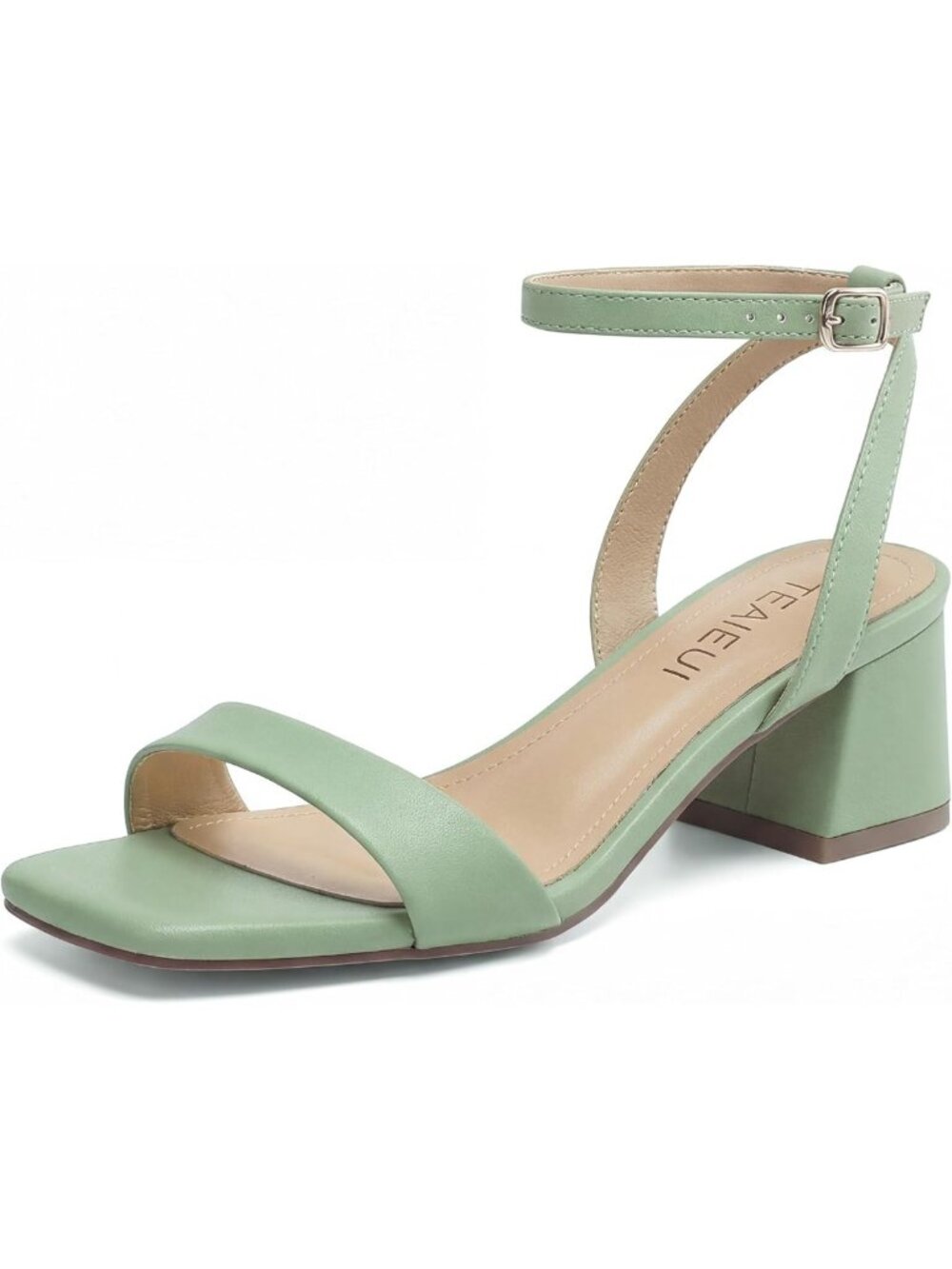 Stylish Block Heels for Women, Square Open Toe Ankle Strap Sandals, Chic